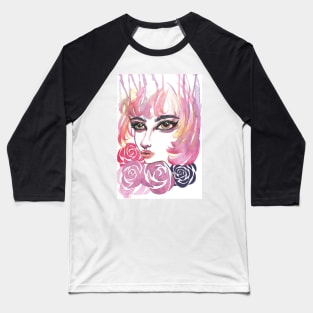 Vivid Roses Baseball T-Shirt